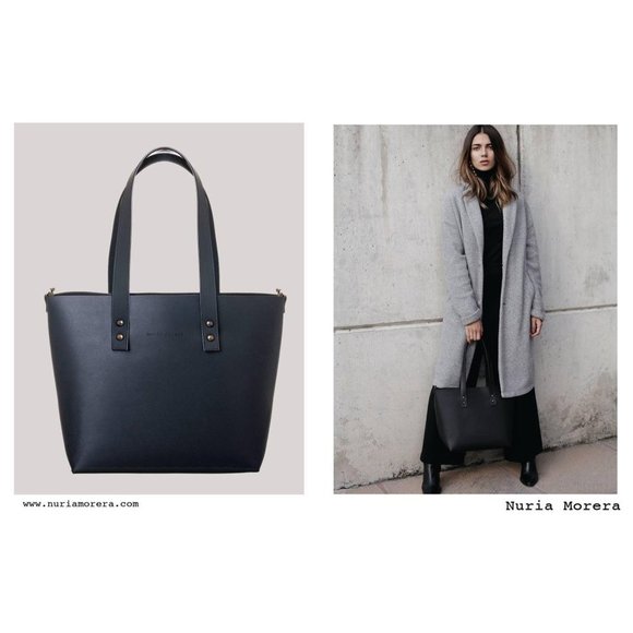 Nuria Morera red vegan leather tote +inner bag - Picture 2 of 6